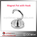 neodymium magnet pot /holding magnet with hook